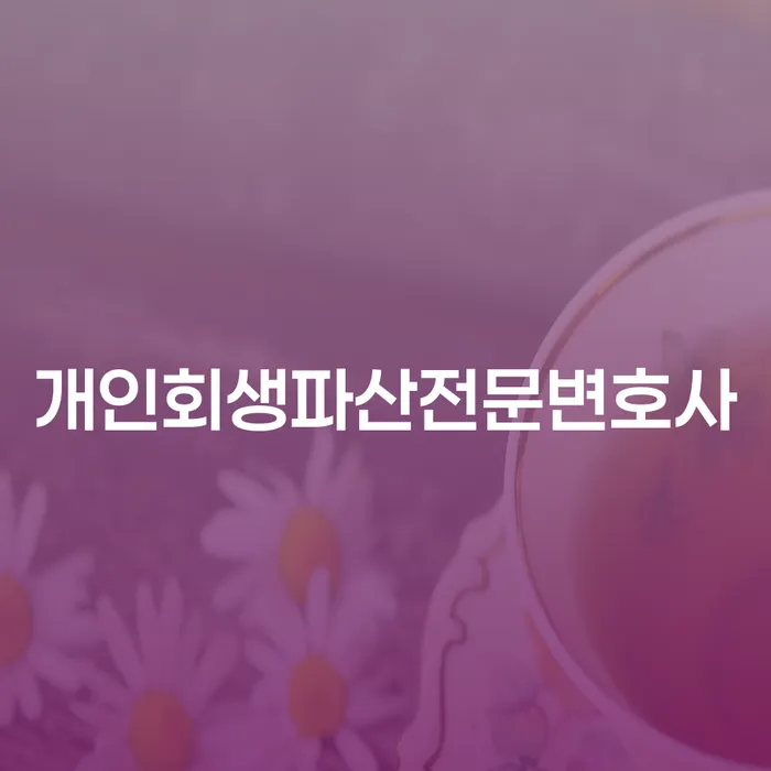 연제구 개인회생 파산 전문변호사로 시작하는 경제적 재건